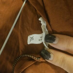 Maurices burnt orange blouse with cuffed sleeves